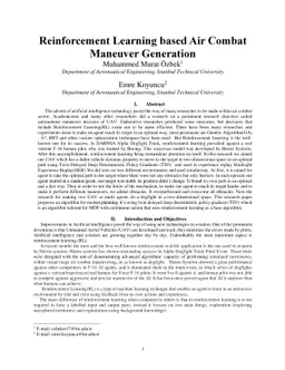 Reinforcement Learning based Air Combat Maneuver Generation