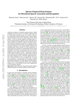 Spectro-Temporal Deep Features for Disordered Speech Assessment and
  Recognition