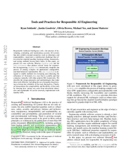 Tools and Practices for Responsible AI Engineering