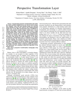 Perspective Transformation Layer