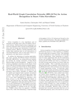 Real-World Graph Convolution Networks (RW-GCNs) for Action Recognition
  in Smart Video Surveillance