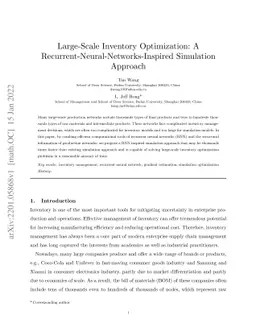 Large-Scale Inventory Optimization: A Recurrent-Neural-Networks-Inspired
  Simulation Approach