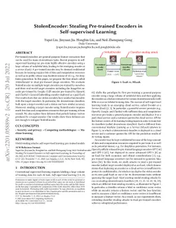 StolenEncoder: Stealing Pre-trained Encoders in Self-supervised Learning