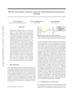 Robust uncertainty estimates with out-of-distribution pseudo-inputs
  training