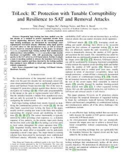 TriLock: IC Protection with Tunable Corruptibility and Resilience to SAT
  and Removal Attacks