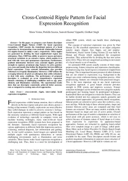 Cross-Centroid Ripple Pattern for Facial Expression Recognition