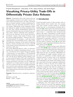 Visualizing Privacy-Utility Trade-Offs in Differentially Private Data
  Releases