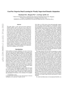 GearNet: Stepwise Dual Learning for Weakly Supervised Domain Adaptation