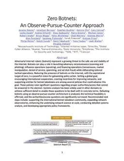 Zero Botnets: An Observe-Pursue-Counter Approach