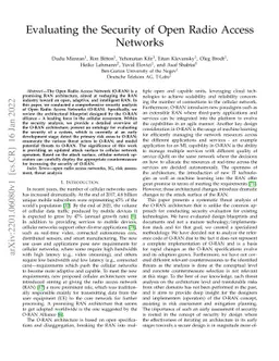 Evaluating the Security of Open Radio Access Networks
