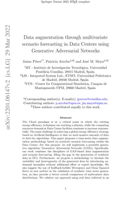 Data augmentation through multivariate scenario forecasting in Data
  Centers using Generative Adversarial Networks