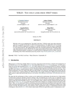 YOLO -- You only look 10647 times