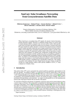 SunCast: Solar Irradiance Nowcasting from Geosynchronous Satellite Data