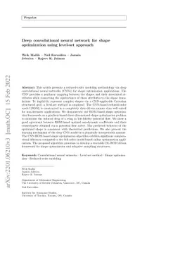 Deep convolutional neural network for shape optimization using level-set
  approach