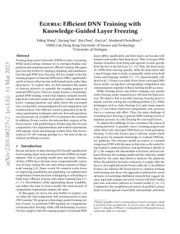 Egeria: Efficient DNN Training with Knowledge-Guided Layer Freezing