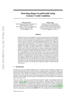Detecting danger in gridworlds using Gromov's Link Condition