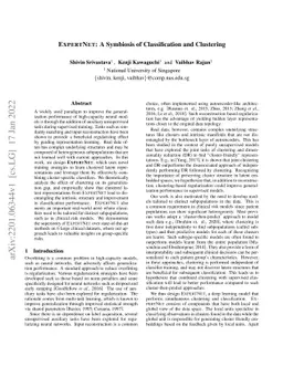 ExpertNet: A Symbiosis of Classification and Clustering
