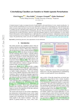 Cyberbullying Classifiers are Sensitive to Model-Agnostic Perturbations