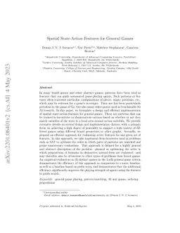 Spatial State-Action Features for General Games