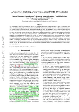 ArCovidVac: Analyzing Arabic Tweets About COVID-19 Vaccination