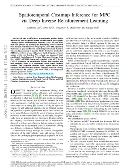 Spatiotemporal Costmap Inference for MPC via Deep Inverse Reinforcement
  Learning