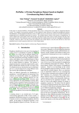 PerPaDa: A Persian Paraphrase Dataset based on Implicit Crowdsourcing
  Data Collection