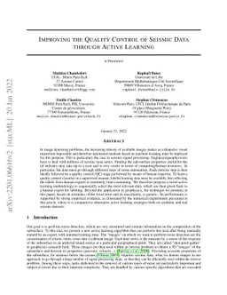 Improving the quality control of seismic data through active learning