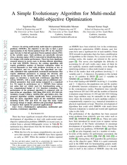 A Simple Evolutionary Algorithm for Multi-modal Multi-objective
  Optimization