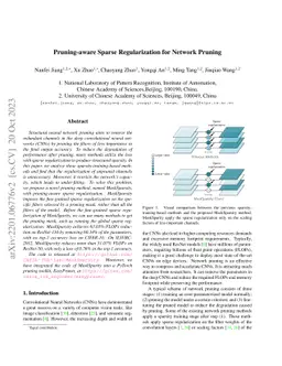 Pruning-aware Sparse Regularization for Network Pruning