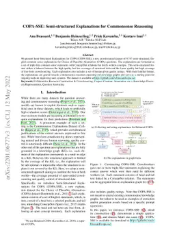 COPA-SSE: Semi-structured Explanations for Commonsense Reasoning