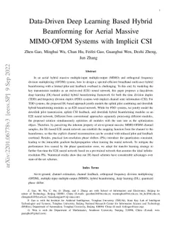 Data-Driven Deep Learning Based Hybrid Beamforming for Aerial Massive
  MIMO-OFDM Systems with Implicit CSI