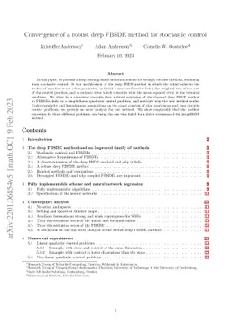 Convergence of a robust deep FBSDE method for stochastic control