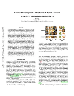 Continual Learning for CTR Prediction: A Hybrid Approach