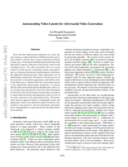 Autoencoding Video Latents for Adversarial Video Generation