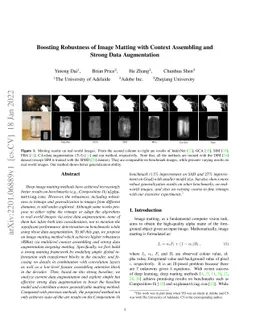 Boosting Robustness of Image Matting with Context Assembling and Strong
  Data Augmentation