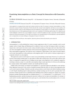 Examining Autocompletion as a Basic Concept for Interaction with
  Generative AI