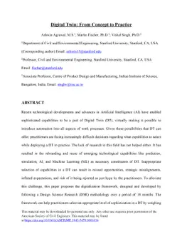 Digital Twin: From Concept to Practice