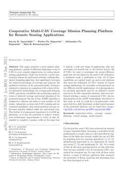 Cooperative Multi-UAV Coverage Mission Planning Platform for Remote
  Sensing Applications