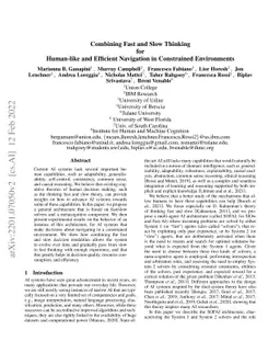 Combining Fast and Slow Thinking for Human-like and Efficient Navigation
  in Constrained Environments