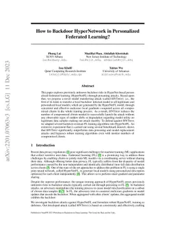 How to Backdoor HyperNetwork in Personalized Federated Learning?