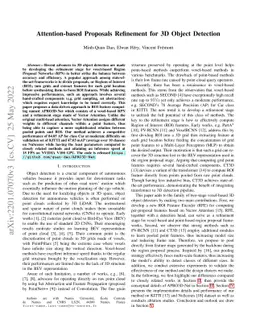 Attention-based Proposals Refinement for 3D Object Detection