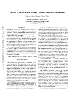 A Short Tutorial on The Weisfeiler-Lehman Test And Its Variants