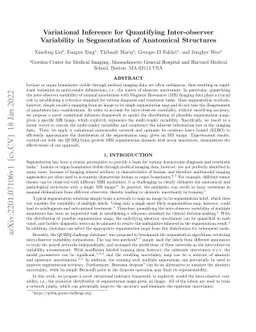 Variational Inference for Quantifying Inter-observer Variability in
  Segmentation of Anatomical Structures