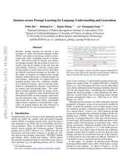 Instance-aware Prompt Learning for Language Understanding and Generation