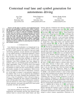 Contextual road lane and symbol generation for autonomous driving