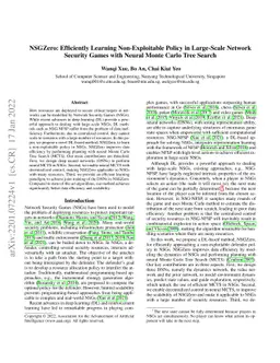 NSGZero: Efficiently Learning Non-Exploitable Policy in Large-Scale
  Network Security Games with Neural Monte Carlo Tree Search