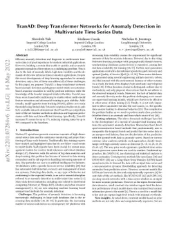 TranAD: Deep Transformer Networks for Anomaly Detection in Multivariate
  Time Series Data