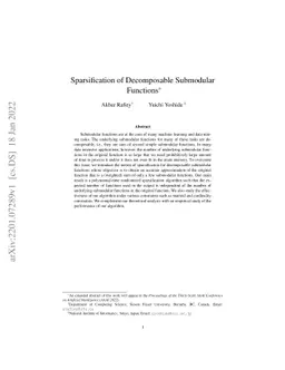 Sparsification of Decomposable Submodular Functions