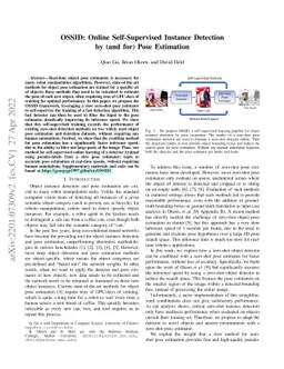 OSSID: Online Self-Supervised Instance Detection by (and for) Pose
  Estimation