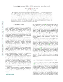 Learning grammar with a divide-and-concur neural network